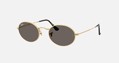OVAL FLAT LENSES Sunglasses in Arista Gold and G-15 Green (48-21