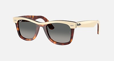 WAYFARER STREET NEAT Sunglasses in Red On Black and Clear Gradient