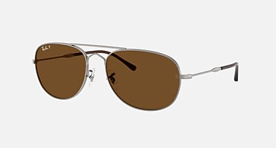 BAIN BRIDGE Sunglasses in Arista Gold and Clear & Brown (57-17