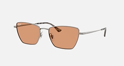 DREA BIO-BASED Sunglasses in Gunmetal and Orange (56-18) - RB3783