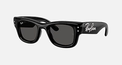 チ*ド様 Ray-Ban WAYFARER サングラス ホワイト ブラック WAYFARER PUFFER CRYSTAL EDITION Sunglasses in Black and Dark