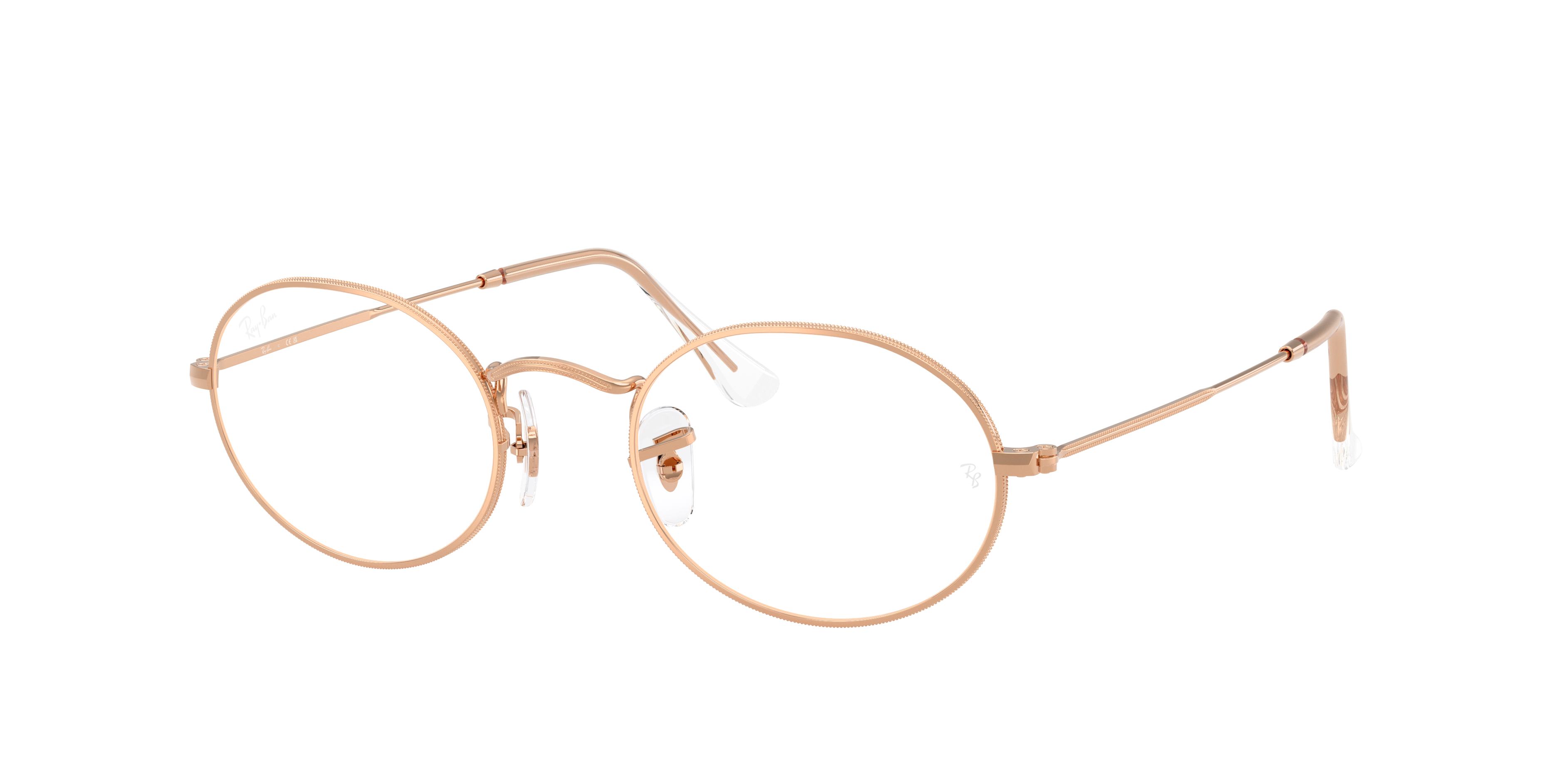 Ray Ban Rb3547v Oval Optics Eyeglasses with Polished Rose Gold Frame - RB3547V | Ray ...