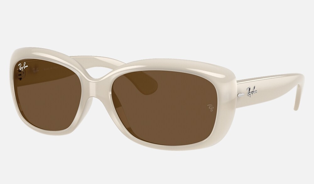JACKIE OHH Sunglasses in Opal Ivory and Dark Brown - RB4101 | Ray