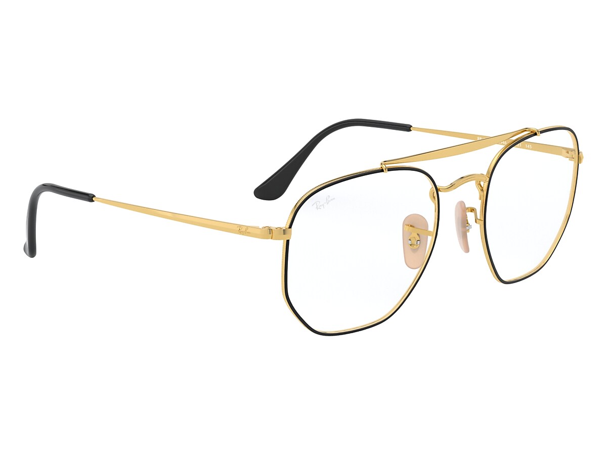 MARSHAL OPTICS Eyeglasses with Black On Gold Frame - RB3648V