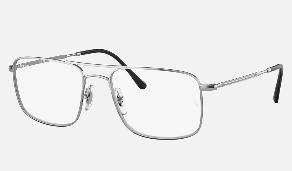 Ray-Ban RB6413 Eyeglass Frames Only 54-17-140 Silver 2501 RB6413 OPTICS Eyeglasses with Rubber Black Frame - RB6413  main image 3