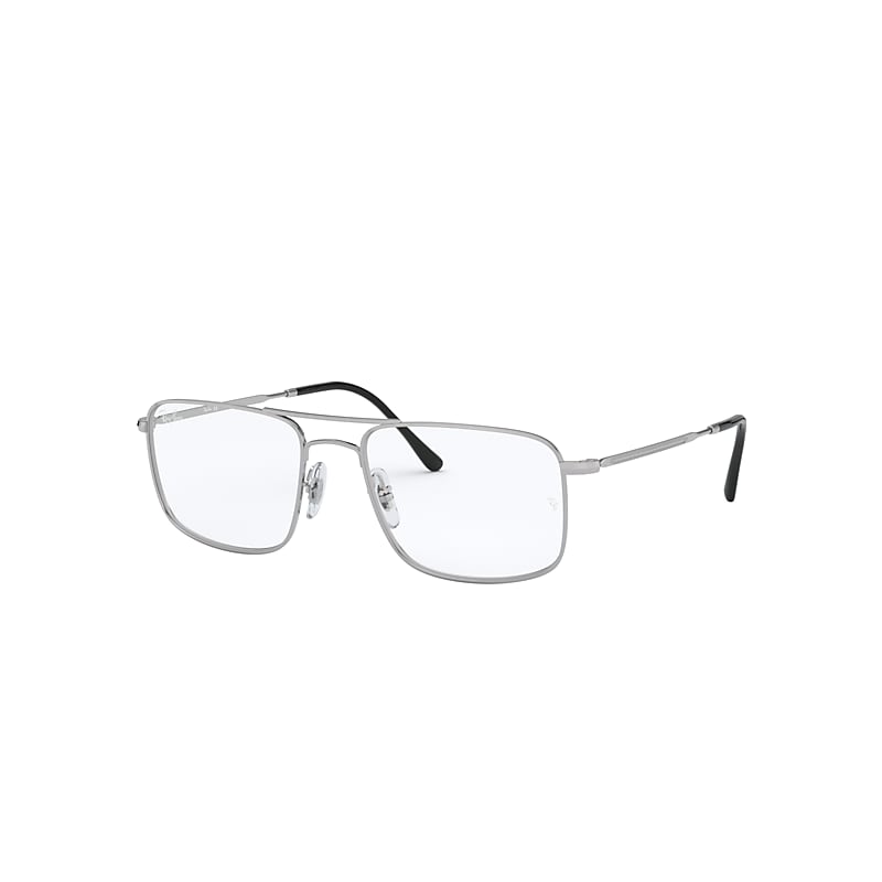 Ray-Ban Rb6434 Optics Eyeglasses Silver Frame Clear Lenses 55-18