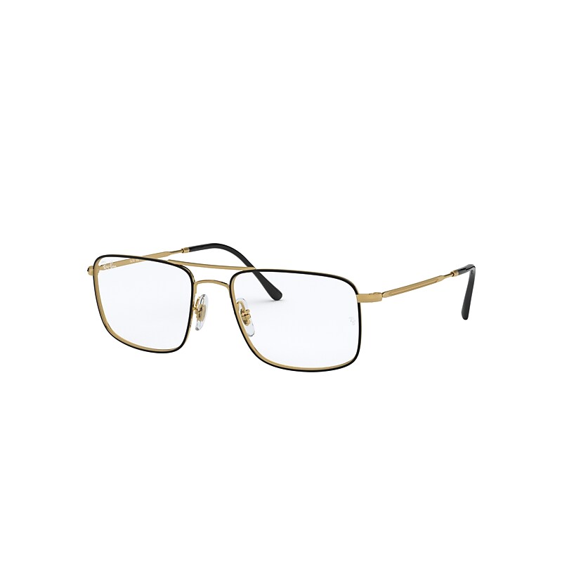 Ray-Ban Rb6434 Optics Eyeglasses Gold Frame Clear Lenses Polarized 53-18