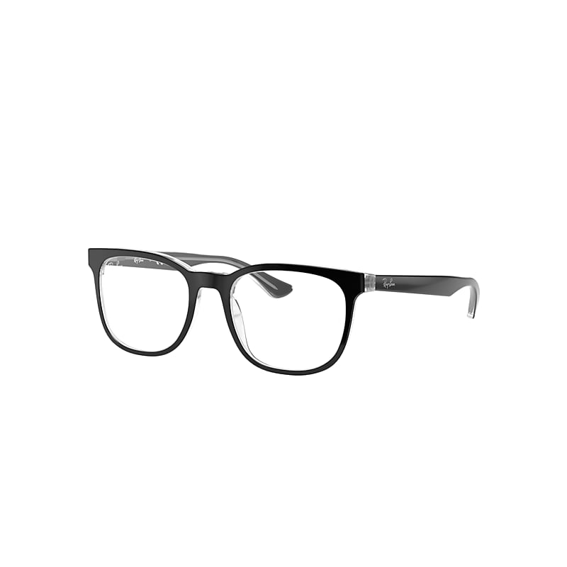 Ray-Ban Rb5369 Optics Eyeglasses Black Frame Clear Lenses Polarized 52-18