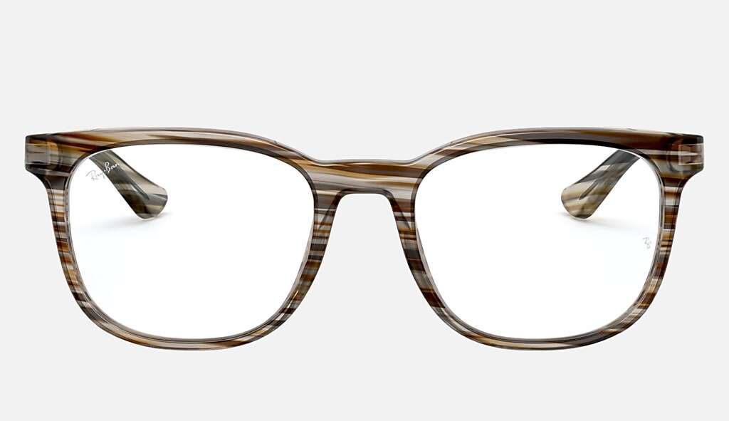 Rb5369 Optics Eyeglasses with Striped Brown & Grey Frame | Ray-Ban®