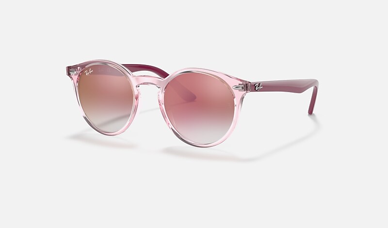 Les lunettes de soleil RB9064S KIDS en Rose transparent et Rouge