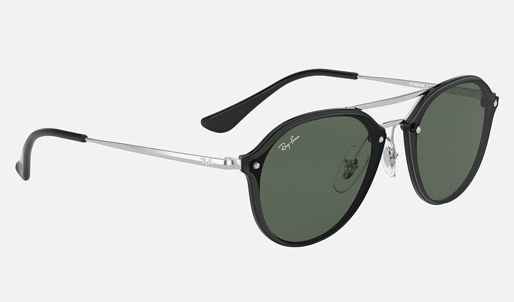In weduwe kwaadheid de vrije loop geven Rb9067s Kids Sunglasses in Black and Green | Ray-Ban®