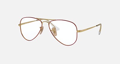 AVIATOR OPTICS KIDS Eyeglasses with Light Blue On Silver