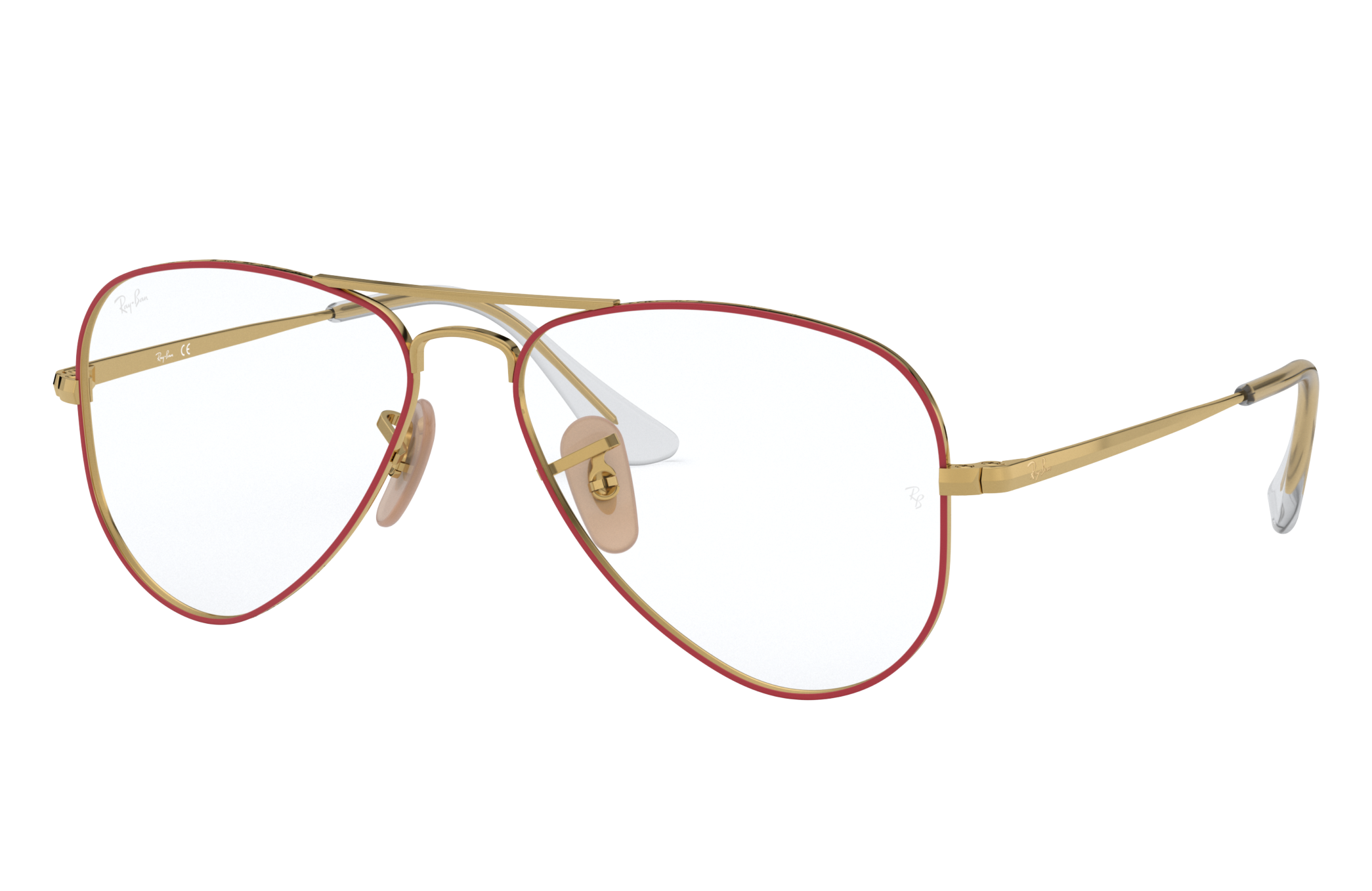 ray ban red frame aviator sunglasses