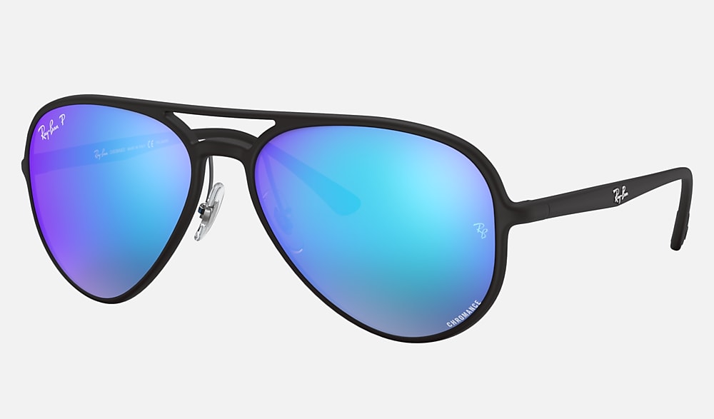 RB4320CH CHROMANCE Sunglasses in Black and Blue - RB4320CH | Ray-Ban®