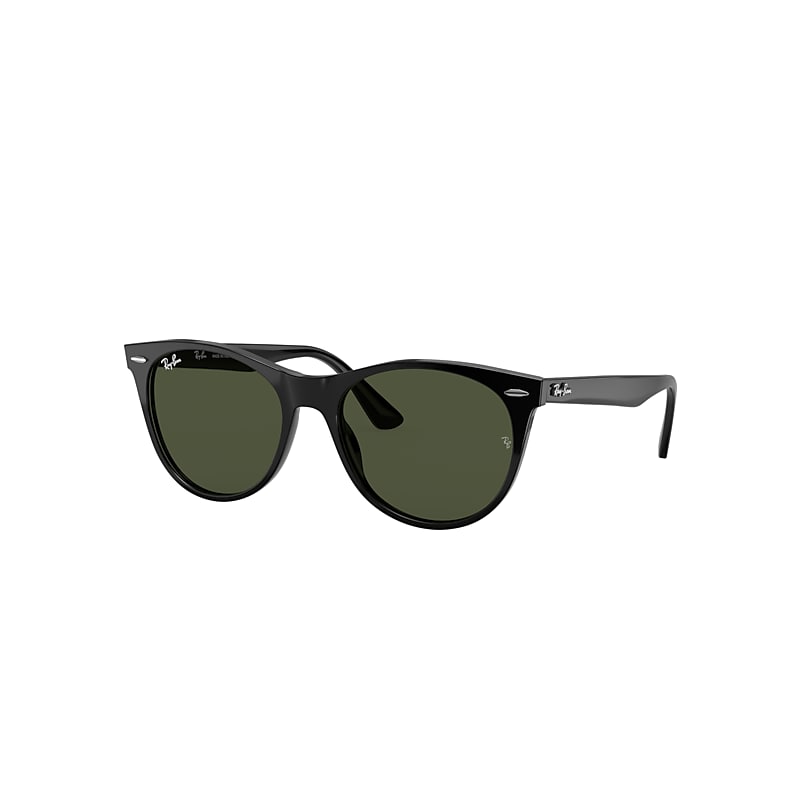 Ray-Ban Wayfarer II Classic Sunglasses Black Frame Green Lenses 55-18