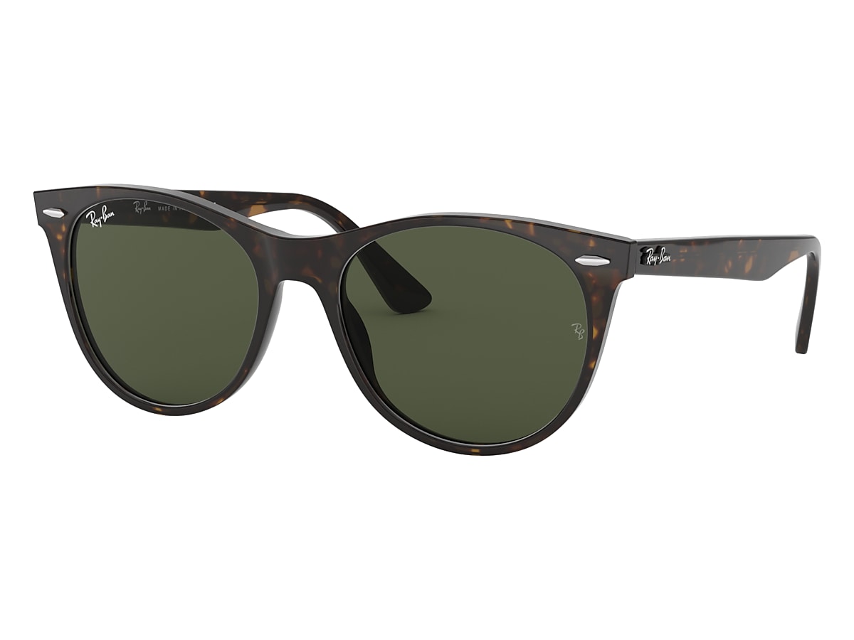 WAYFARER II CLASSIC Sunglasses in Tortoise and Green - RB2185 