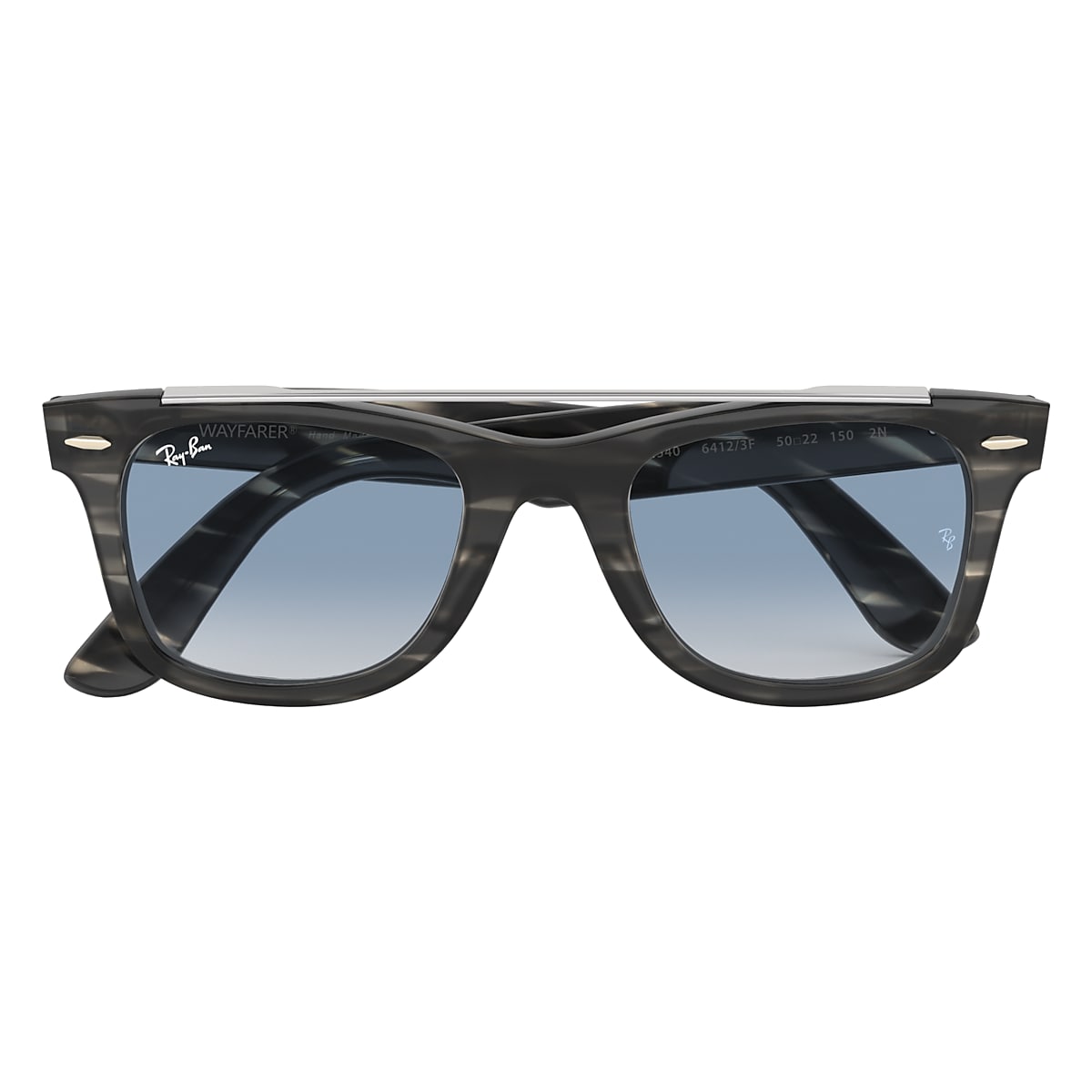 Ray Ban Rb4540 6412/3f Wayfarer Double Bridge Carey Gris Azu ...