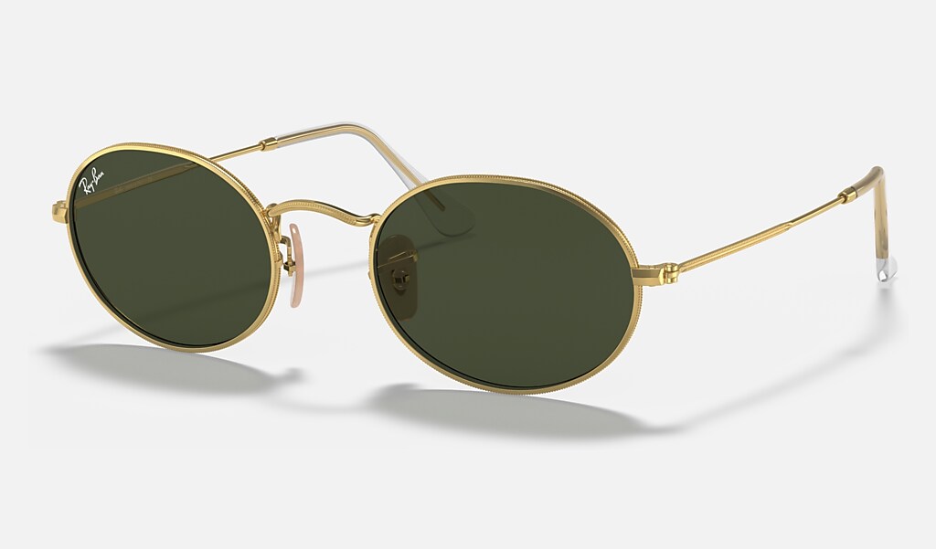 Oval Sunglasses in Gold and Green | Ray-Ban®