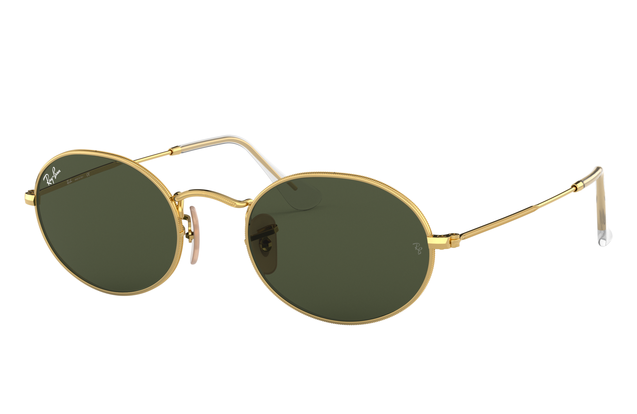 Accessories Sunglasses Oval Sunglasses Rayban Oval Sunglasses black-gold-colored casual look 