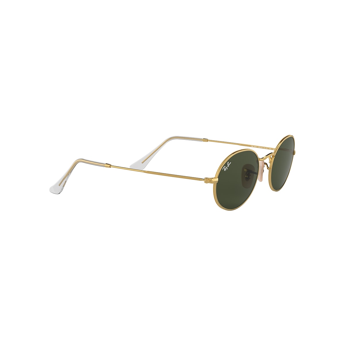 Ray-Ban RB3547N Oval Flat Lenses 48 Green & Gold Sunglasses