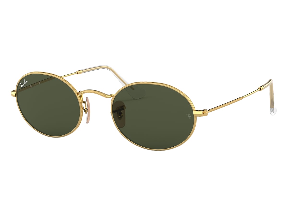 Gafas de Sol Ovalada en Oro y Verde | Ray-Ban®
