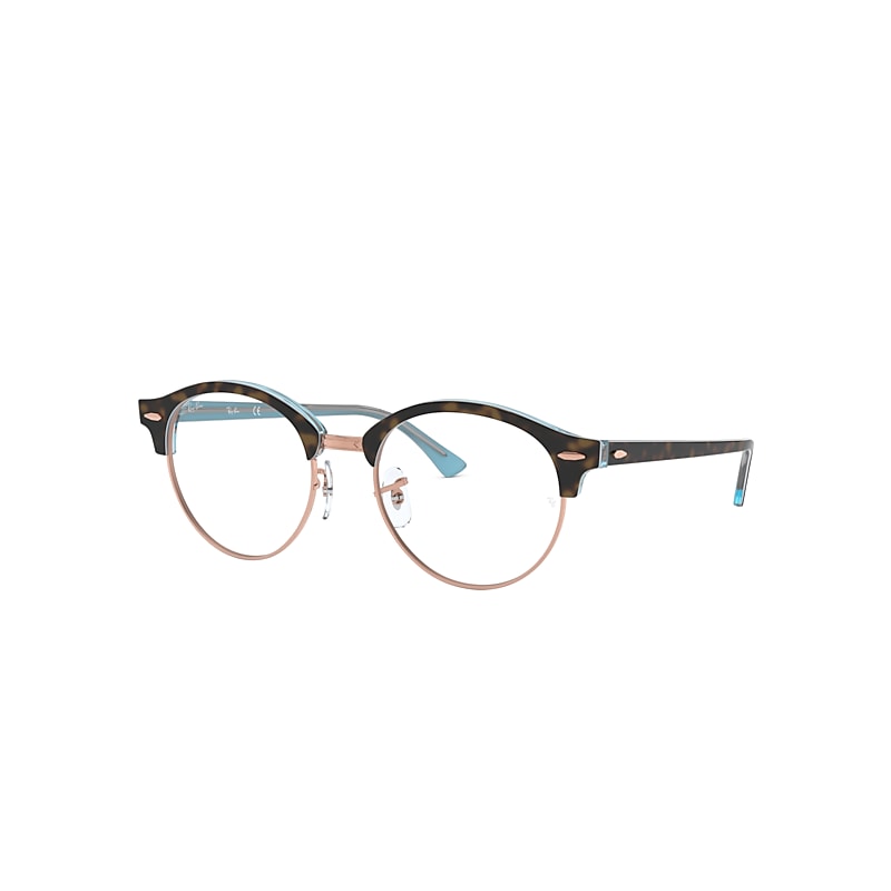 Ray-Ban Clubround Optics Eyeglasses Tortoise Frame Clear Lenses 49-19