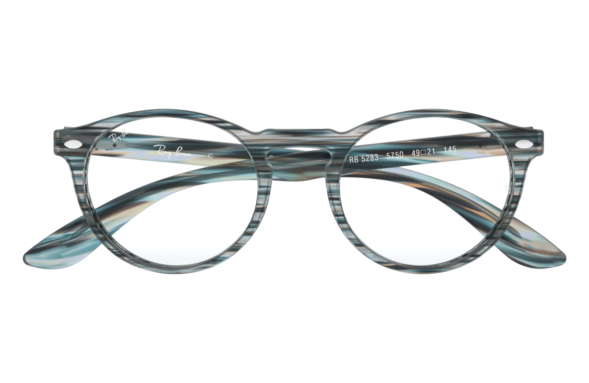 Rb5283 Eyeglasses with Striped Blue and Grey Frame | Ray-Ban®