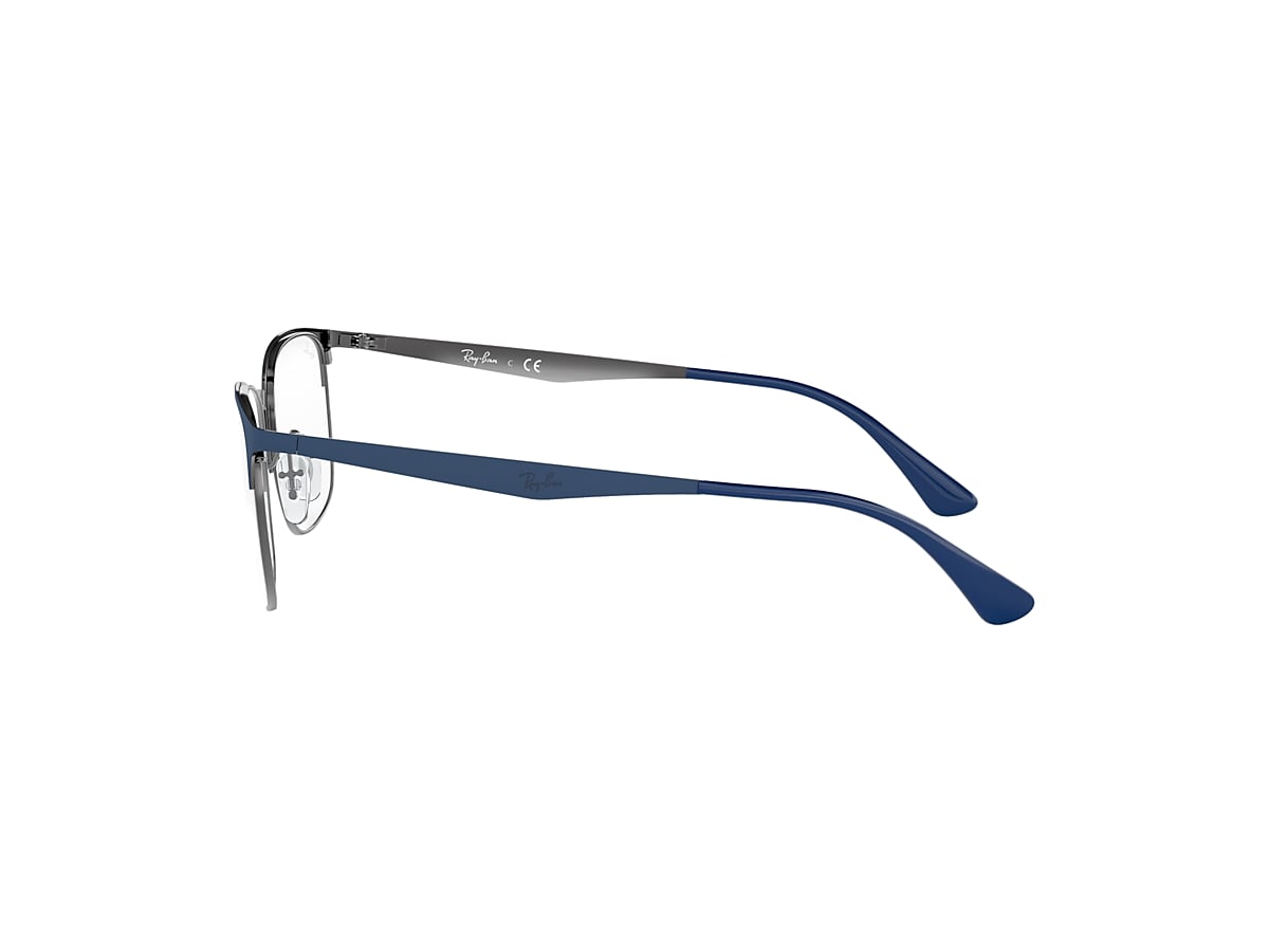 RB6421 OPTICS Eyeglasses with Blue On Gunmetal Frame - RB6421