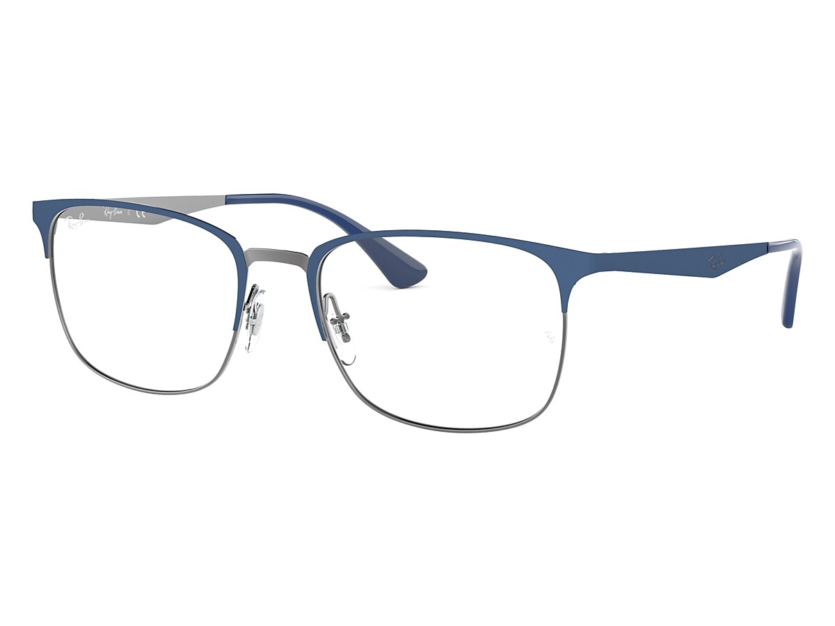 RB6421 OPTICS Eyeglasses with Blue On Gunmetal Frame - Ray-Ban