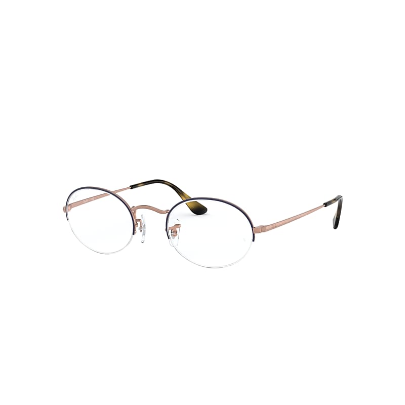 Ray-Ban Oval Gaze Eyeglasses Bronze-copper Frame Clear Lenses Polarized 49-22
