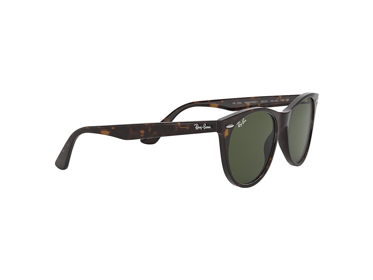 WAYFARER II CLASSIC Sunglasses in Tortoise and Green - RB2185 