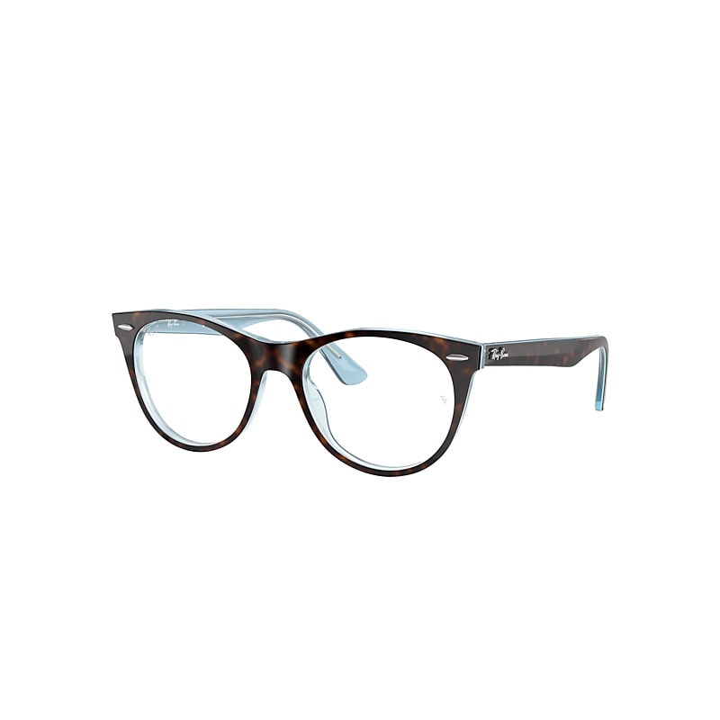 Ray-Ban Wayfarer II Optics Eyeglasses Tortoise Frame Clear Lenses Polarized 52-18