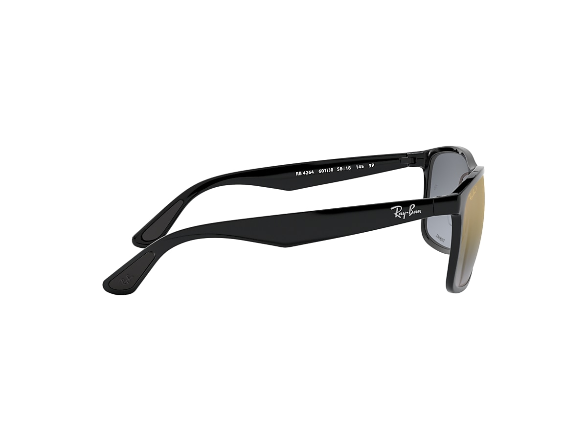RB4264 CHROMANCE Sunglasses in Black and Blue Mirror Gold RB4264 CHROMANCE Sunglasses in Black and Blue Mirror Gold