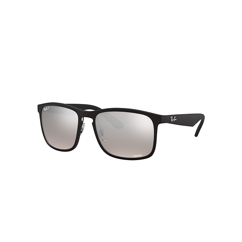 Ray-Ban Rb4264 Chromance Sunglasses Black Frame Silver Lenses Polarized 58-18