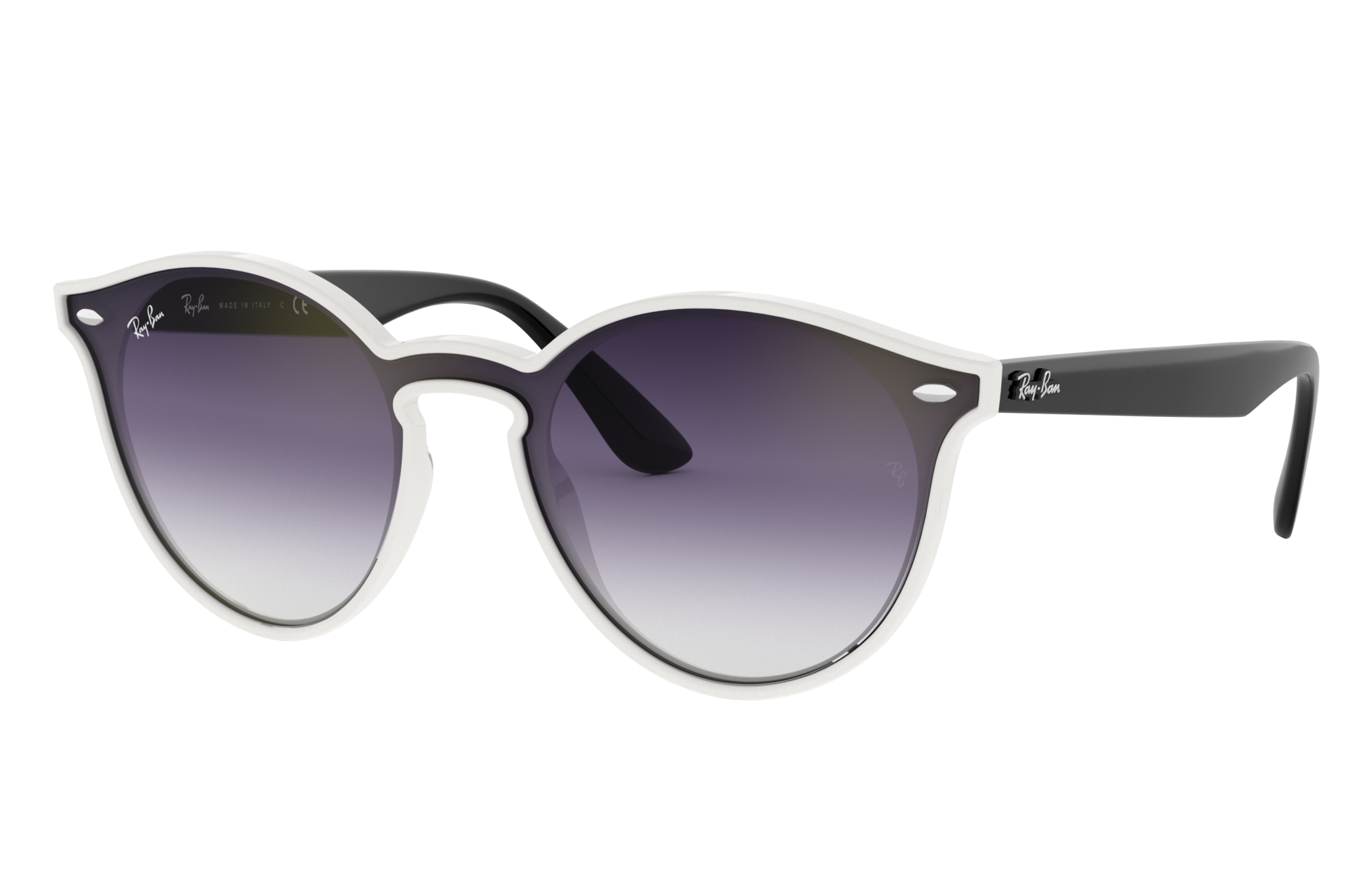Blaze Rb4380n Sunglasses in White and Violet/Blue | Ray-Ban®