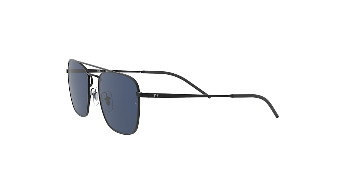Ray-Ban Rb3588 Sunglasses Black Frame Blue Lenses 55-19