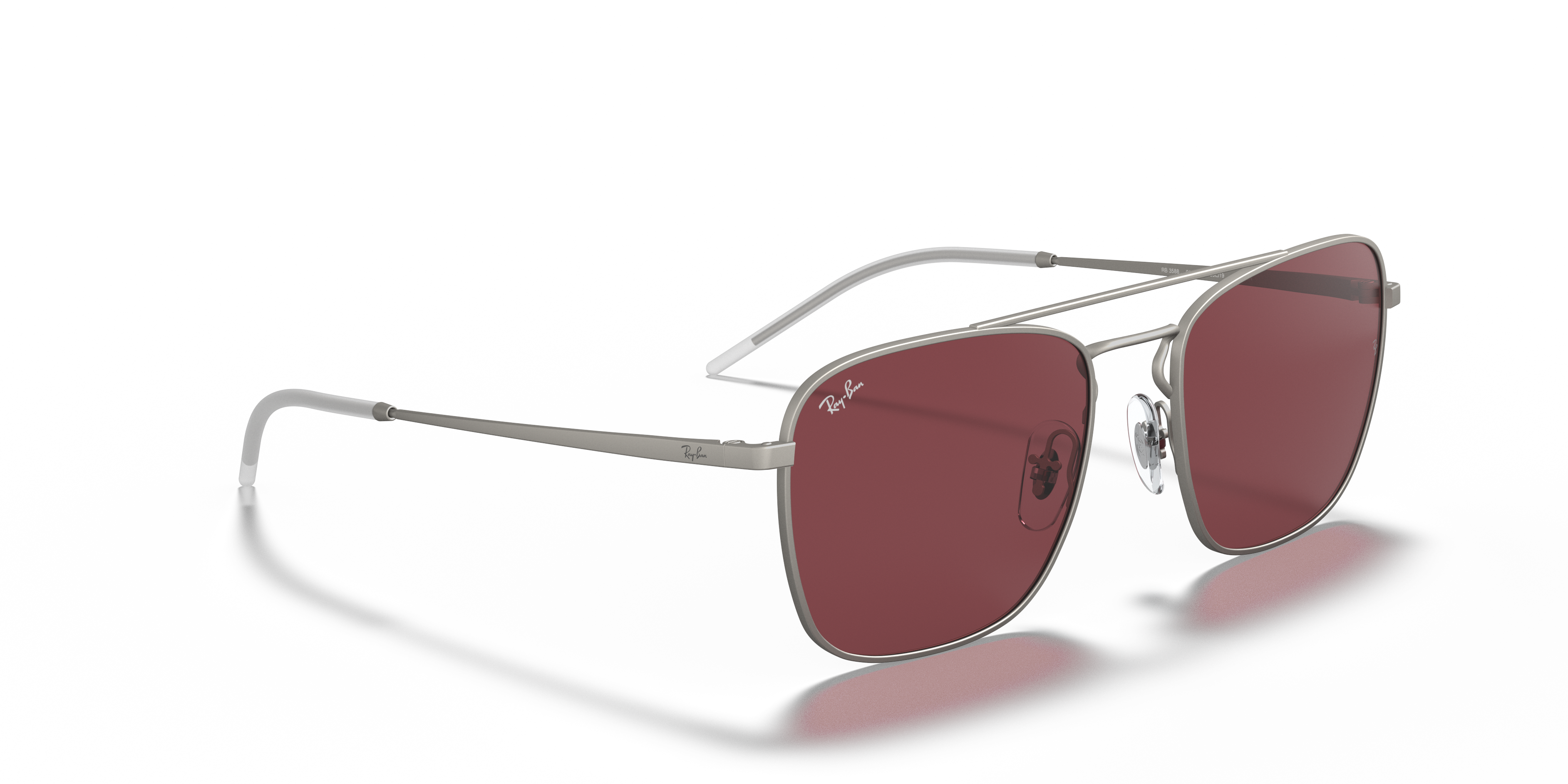 Rb3588 Sunglasses in Silver and Dark Violet | Ray-Ban®