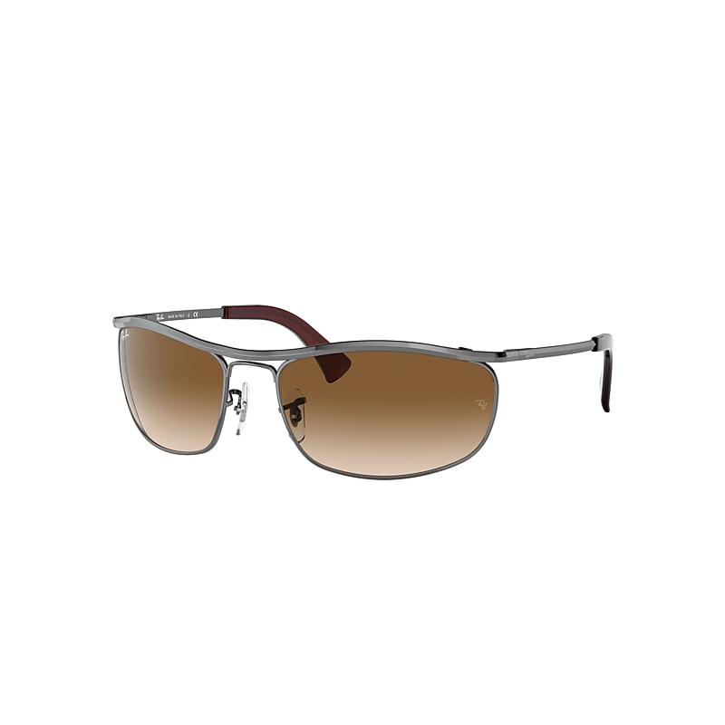 Ray-Ban Olympian Sunglasses Gunmetal Frame Brown Lenses 62-19