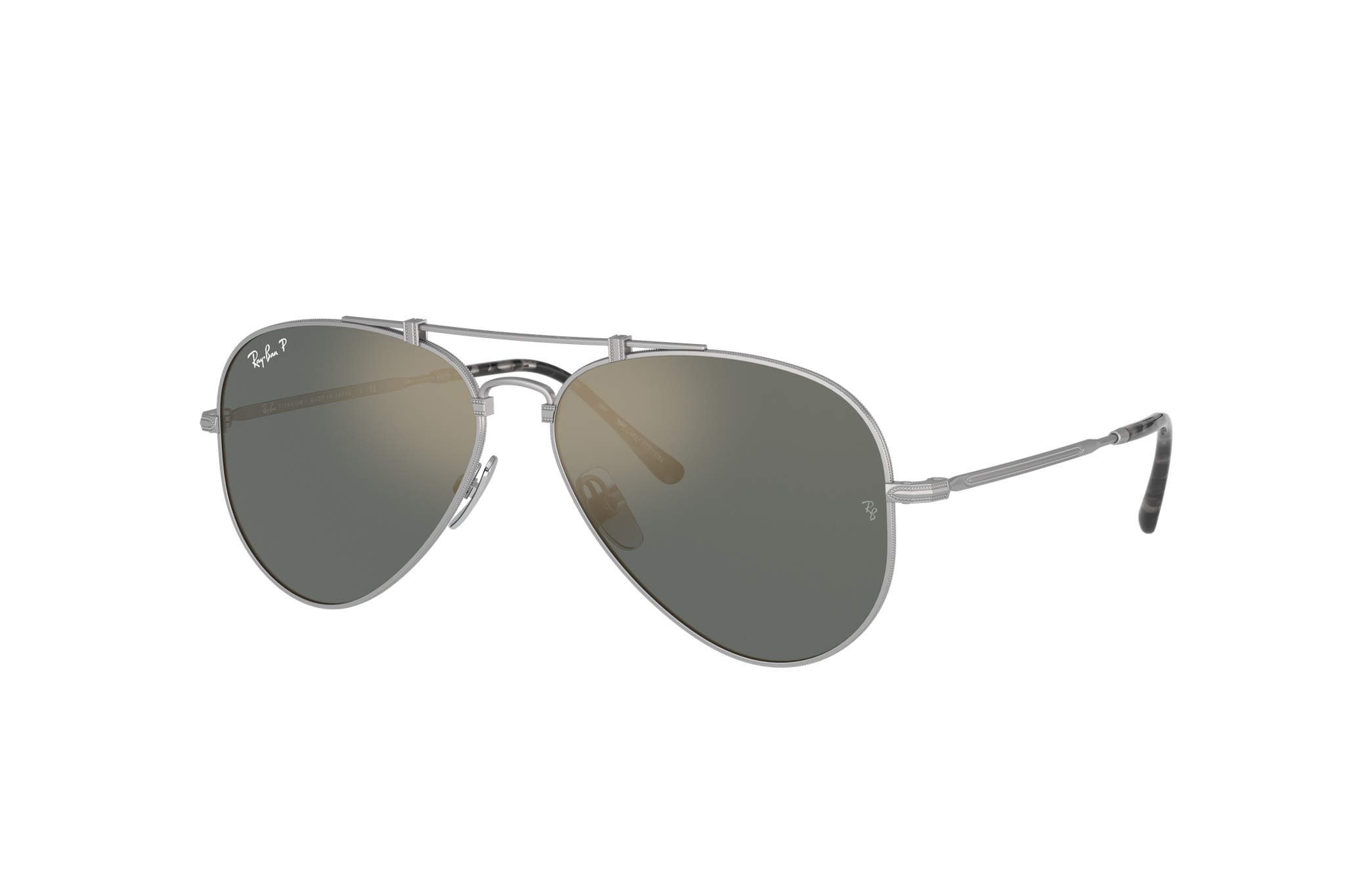 ray ban aviator polarized titanium