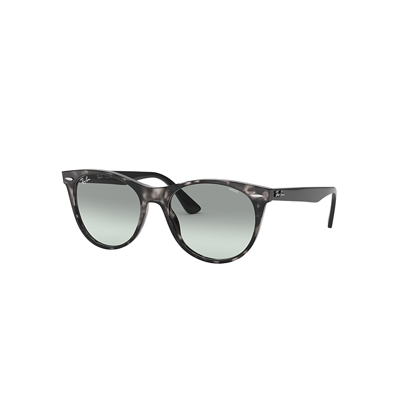 Ray-Ban Wayfarer II Washed Evolve Sunglasses Black Frame Blue Lenses 55-18