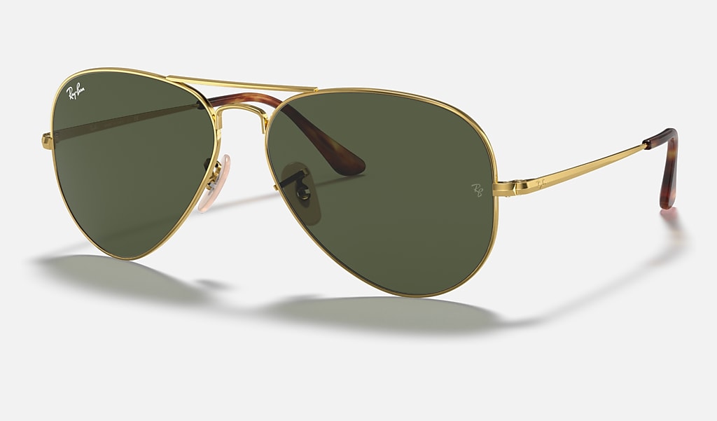Rb36 Sunglasses In Gold And Green Ray Ban