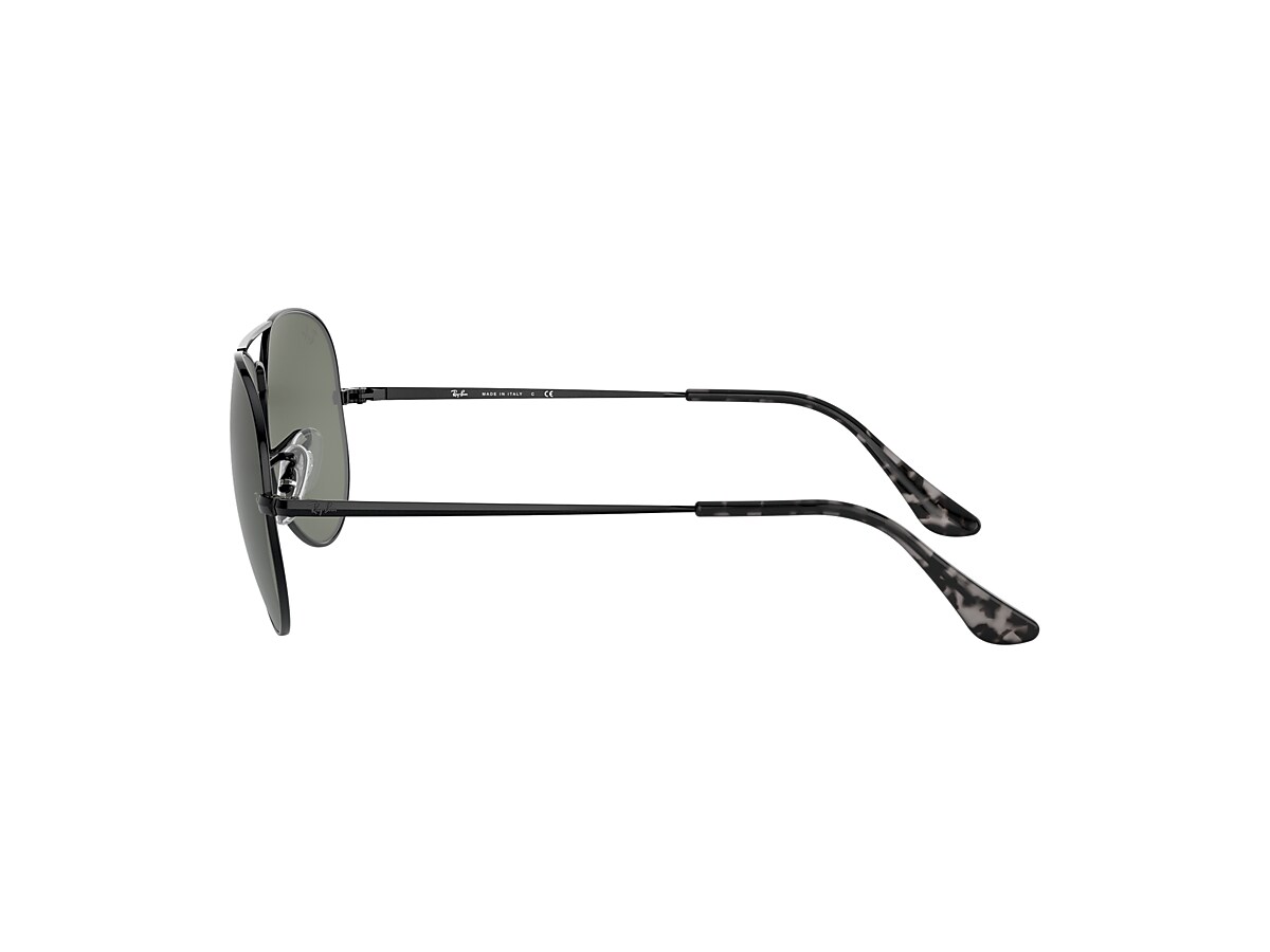 AVIATOR METAL II Sunglasses in Black and G-15 Green - RB3689