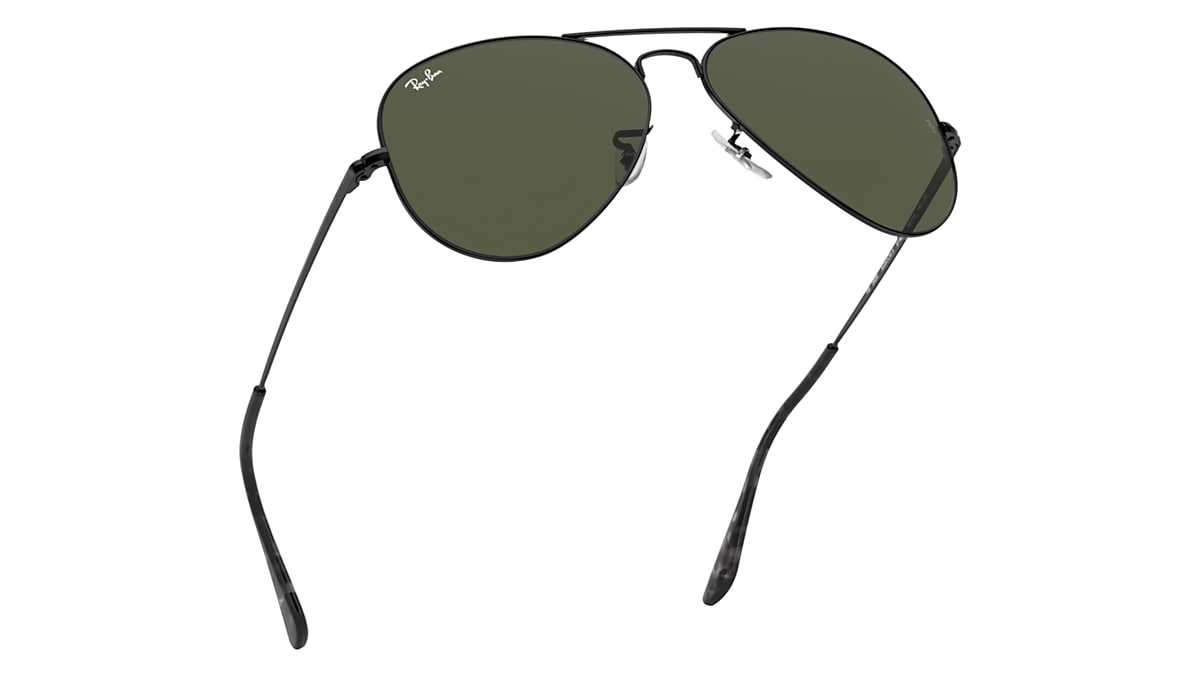 AVIATOR METAL II Sunglasses in Black and G-15 Green - RB3689