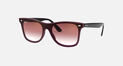 BLAZE WAYFARER Sunglasses in Transparent and Blue Gradient Mirror