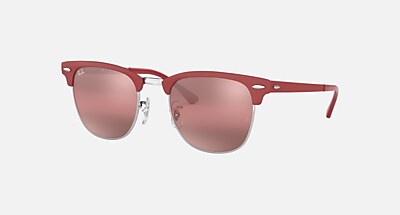 CLUBMASTER METAL Sunglasses in Bordeaux and Purple Bi-Mirror Grey