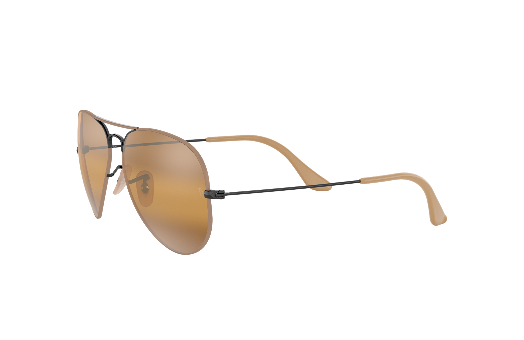 brown mirrored aviator sunglasses