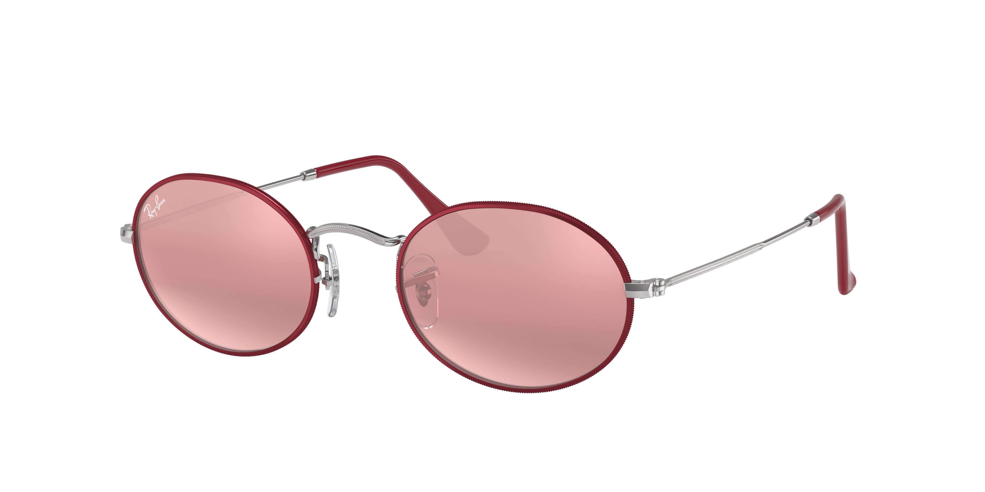 ray ban oval red