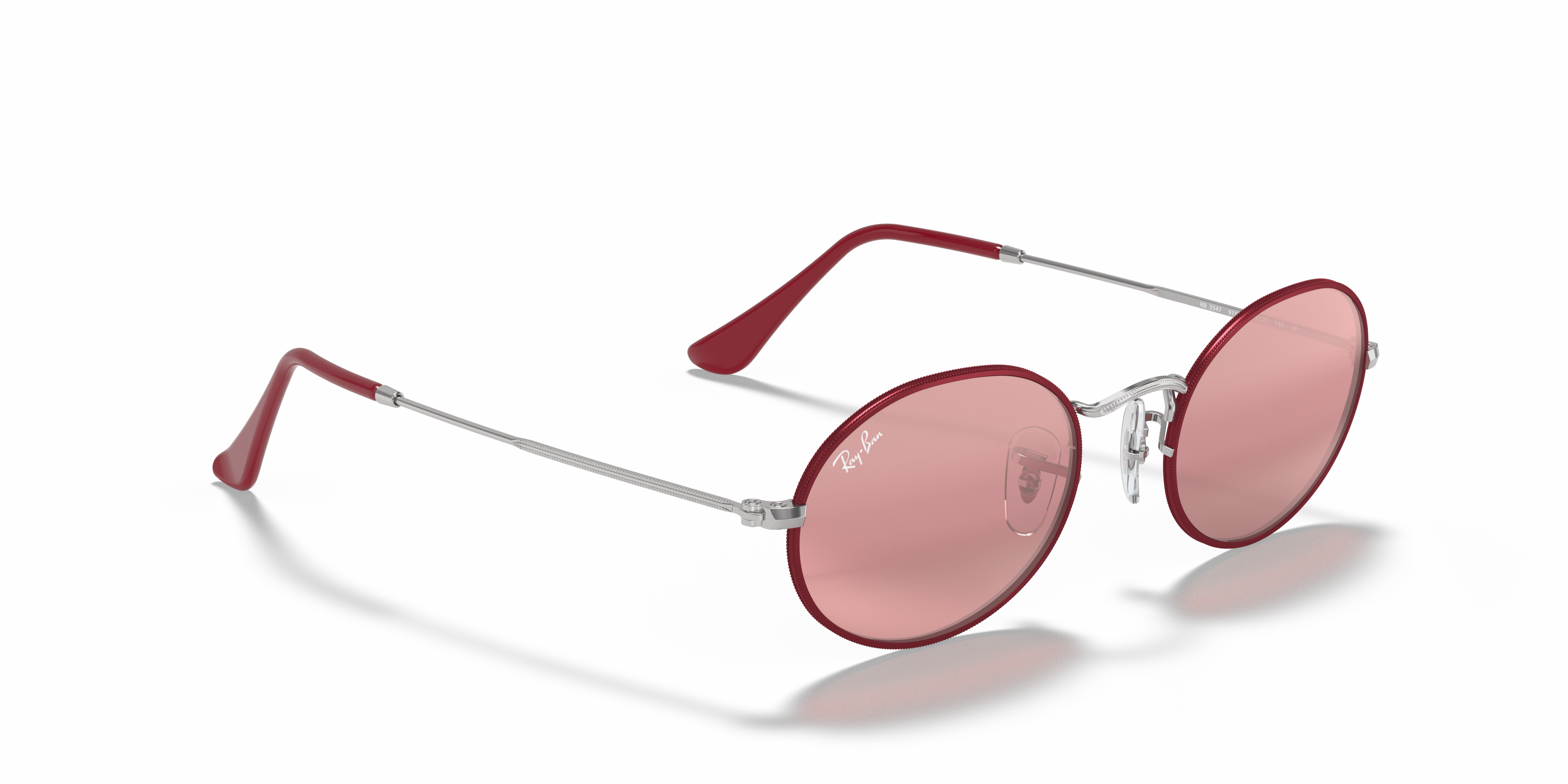 ray ban oval red