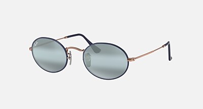 OVAL METAL Sunglasses in Black and Dark Grey - RB3547 | Ray-Ban®