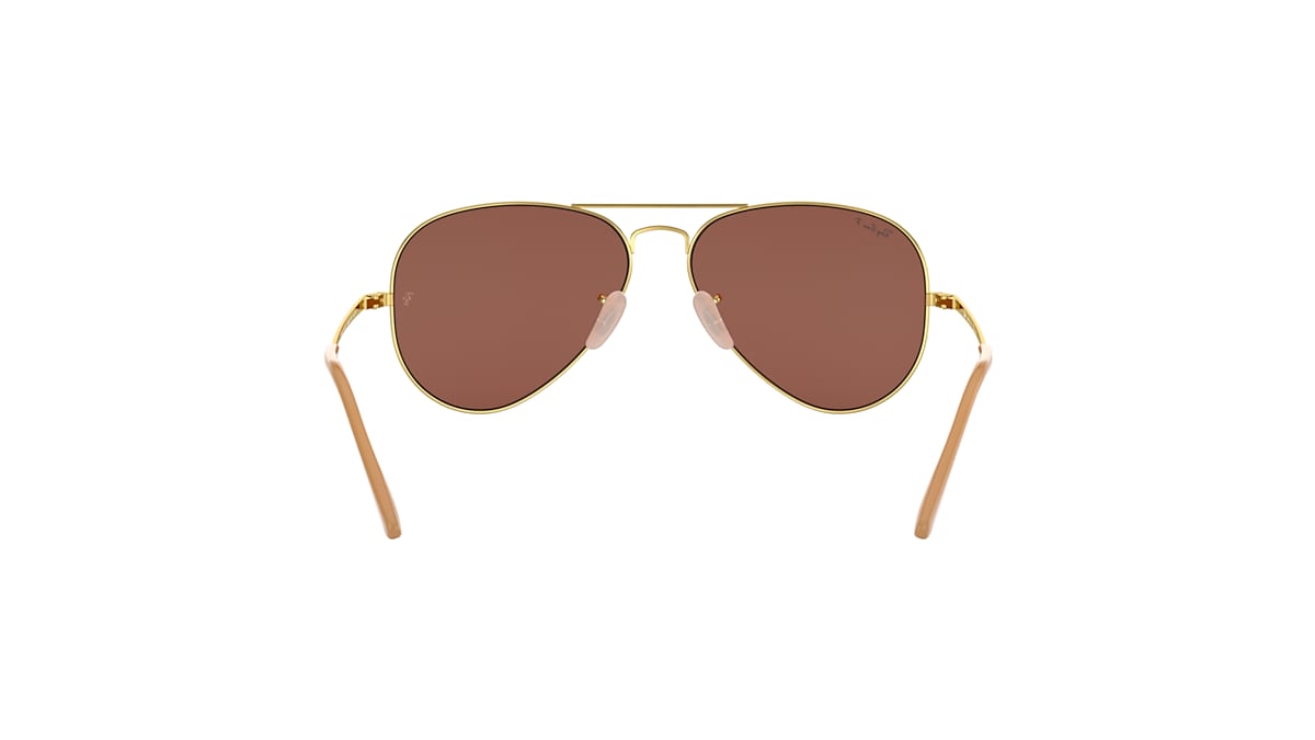 AVIATOR METAL II Sunglasses in Gold and Violet - RB3689 | Ray-Ban® US